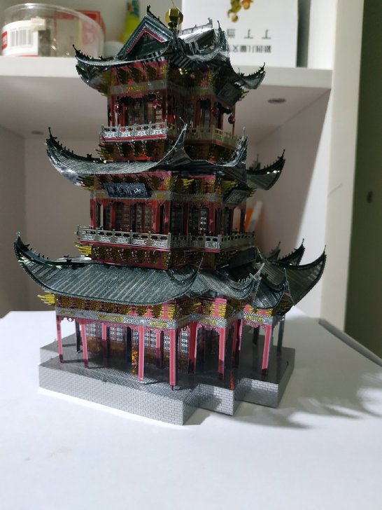 摆件，中国古代楼宇建筑，纯铜，纯手工