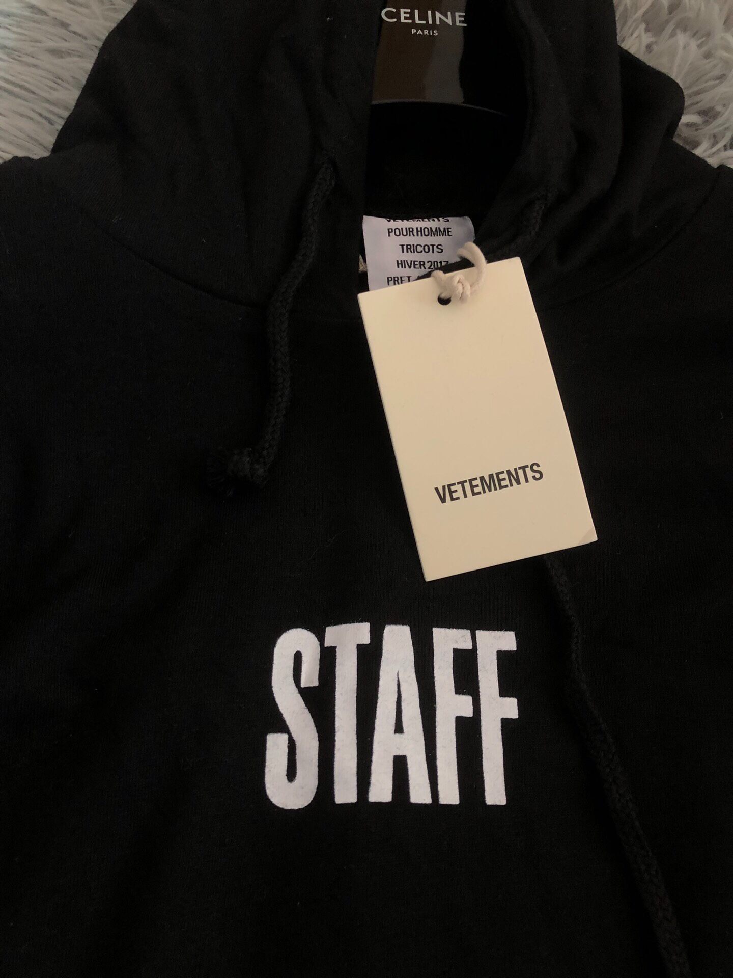 Vetements 17SS Staff Logo Hoodie — front