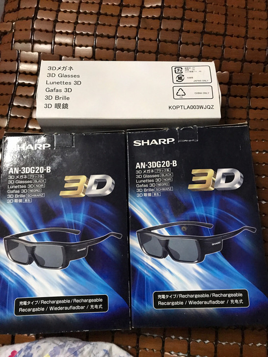 全新夏普3D充电眼镜.30G20，有三付全新的