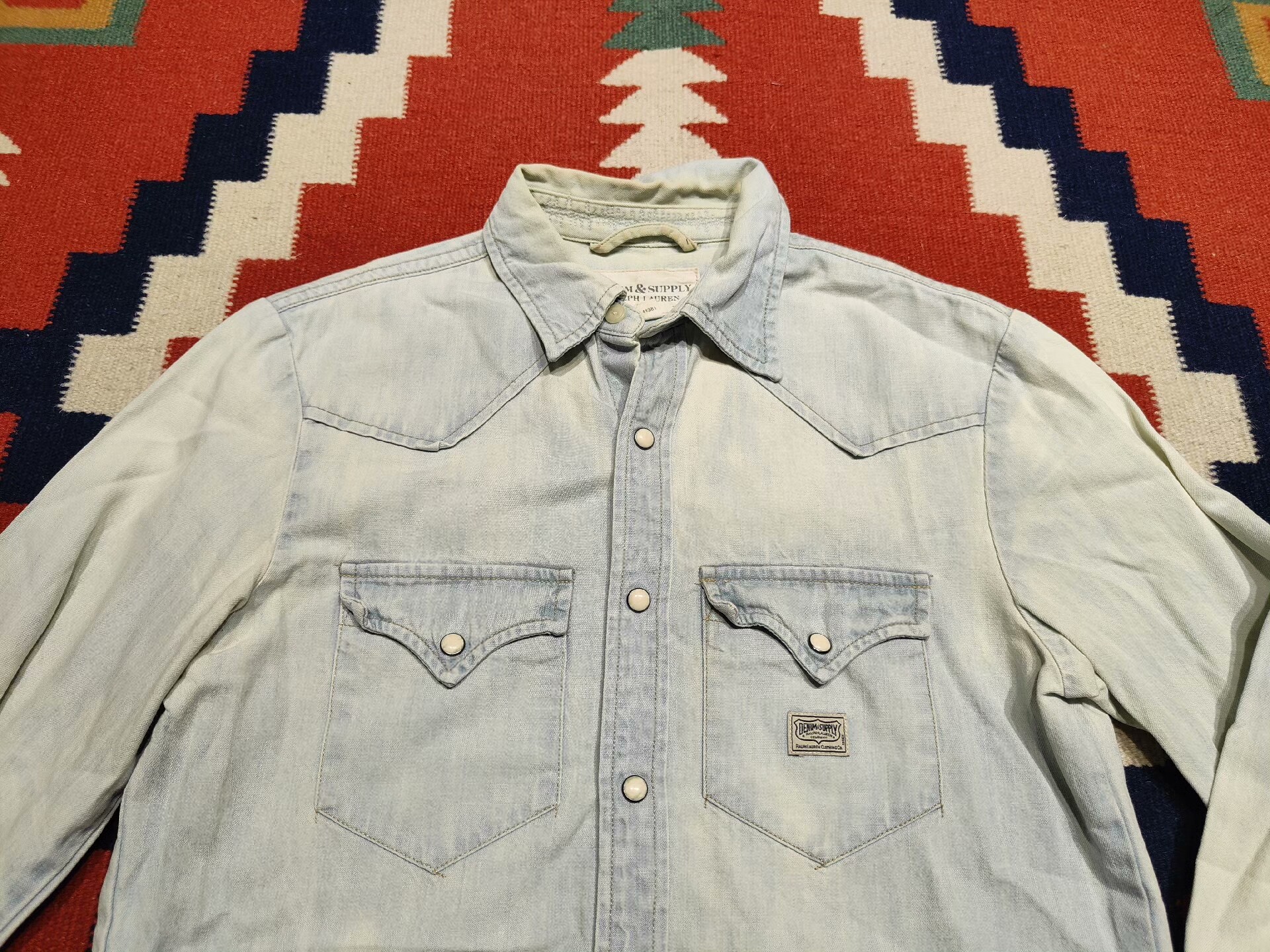 RRL Ralph Lauren Western Denim Shirt — back