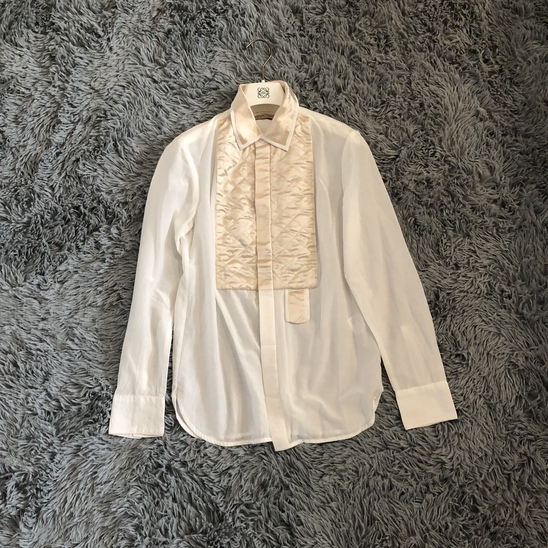 Bottega Veneta Diamond-Quilted White Shirt
