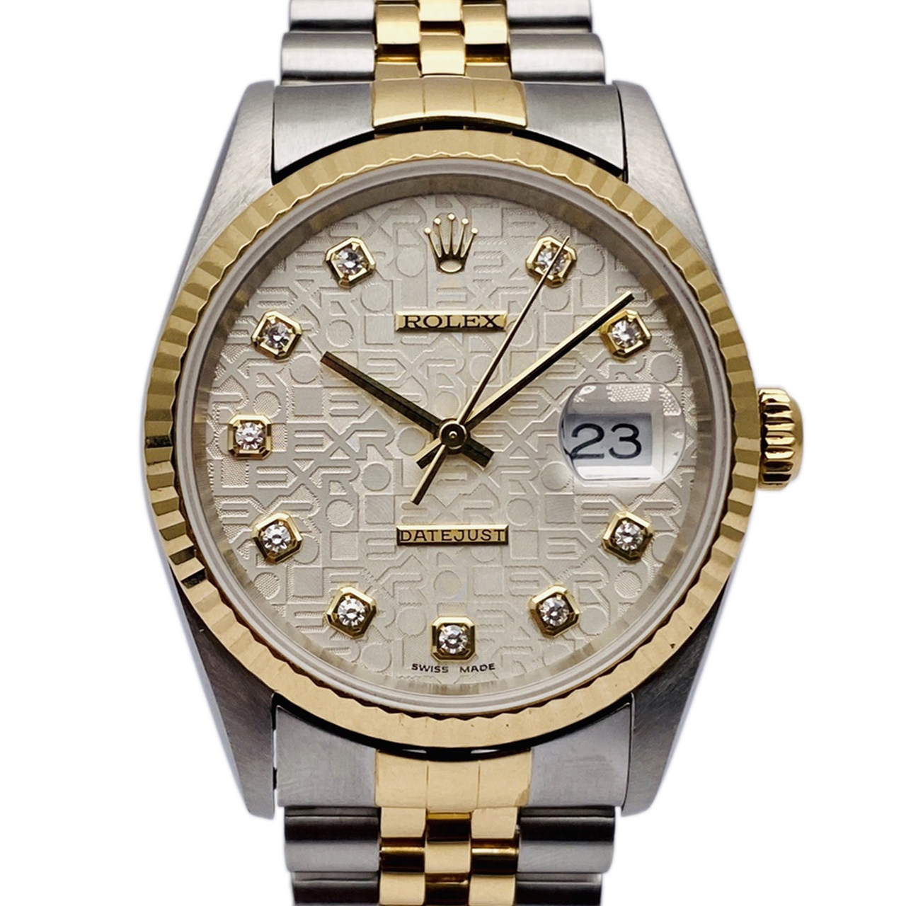 [免费送检][9.5新]劳力士手表男日志型16233表盘36mm机械表电脑盘