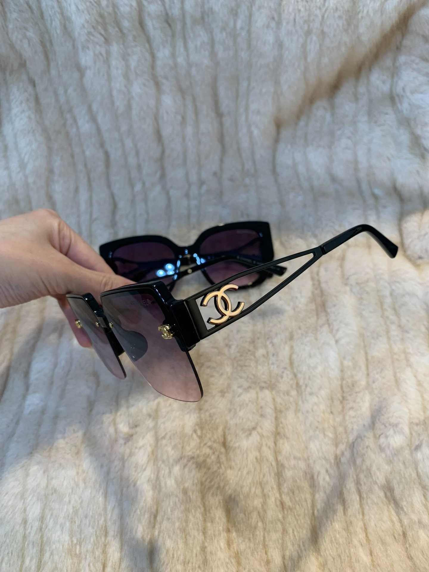 Chanel小香中古墨镜 渐变色灰紫色镜片 两个款式可选