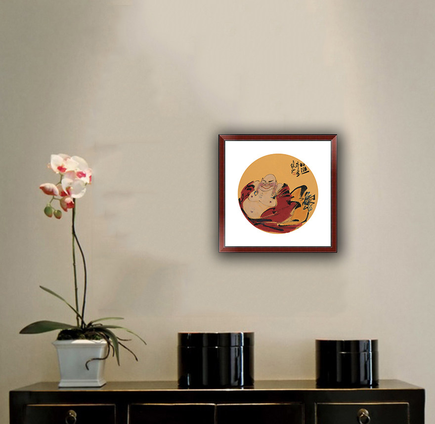 【免费装裱】窦红《日进斗金》水墨人物国画拍卖 中美协会员