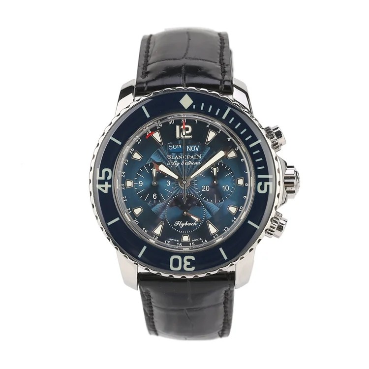 [9.5新]16年宝珀5066f-1140-52b五十噚系列精钢自动机械男士手表