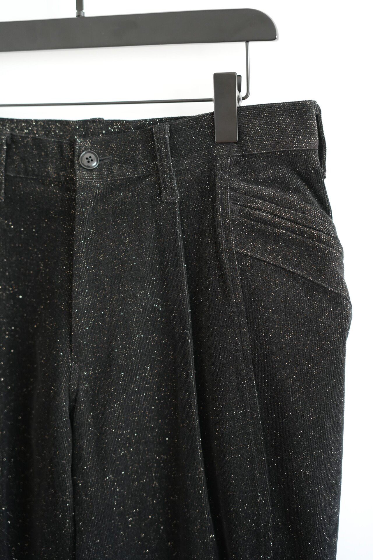 Yohji Yamamoto 13AW Glitter Zip Trousers — detail