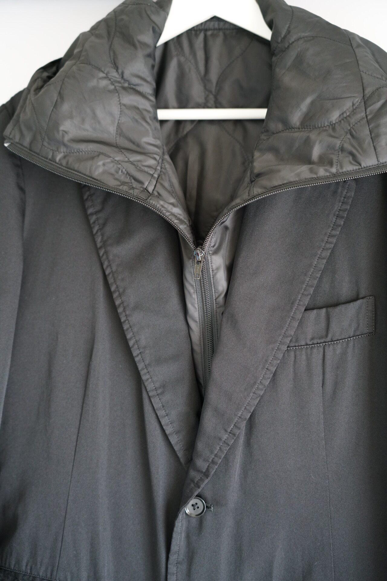 Yohji Yamamoto 12AW 2-in-1 Hooded Suit — label