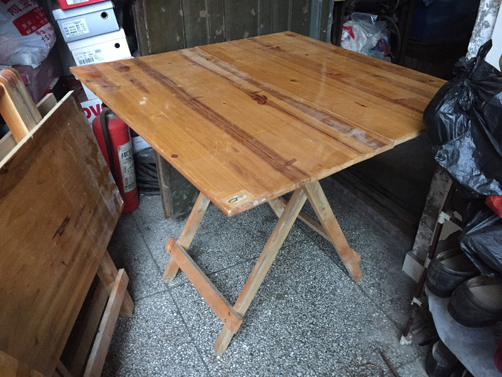 木桌子，可收纳折叠