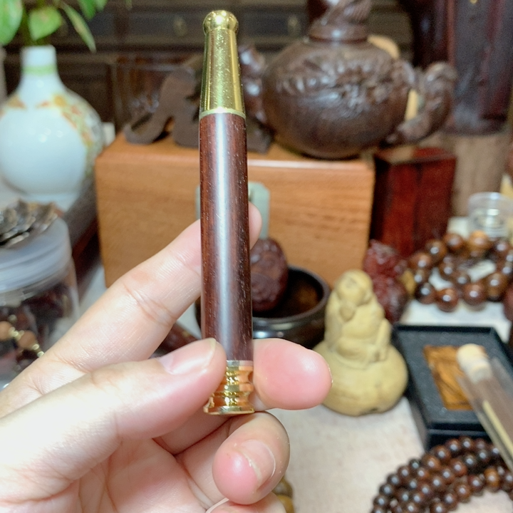 印度小叶紫檀烟嘴木雕