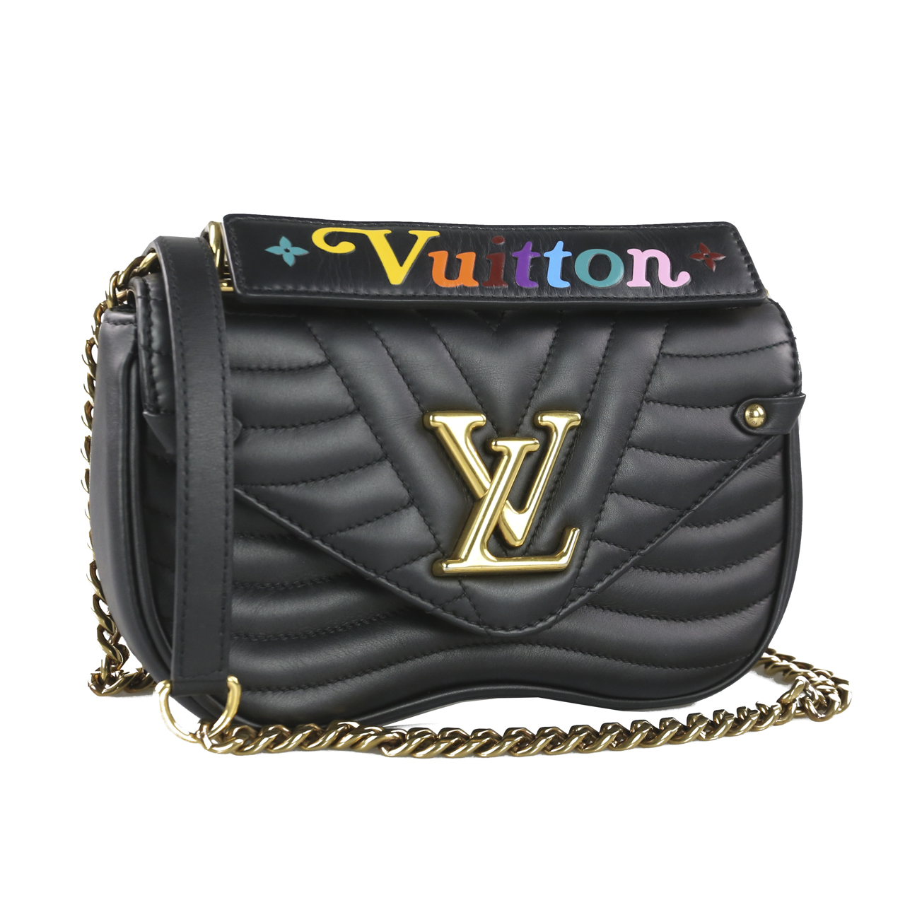 [9.5新]路易威登lv new wave小号黑色手提单肩斜跨女包