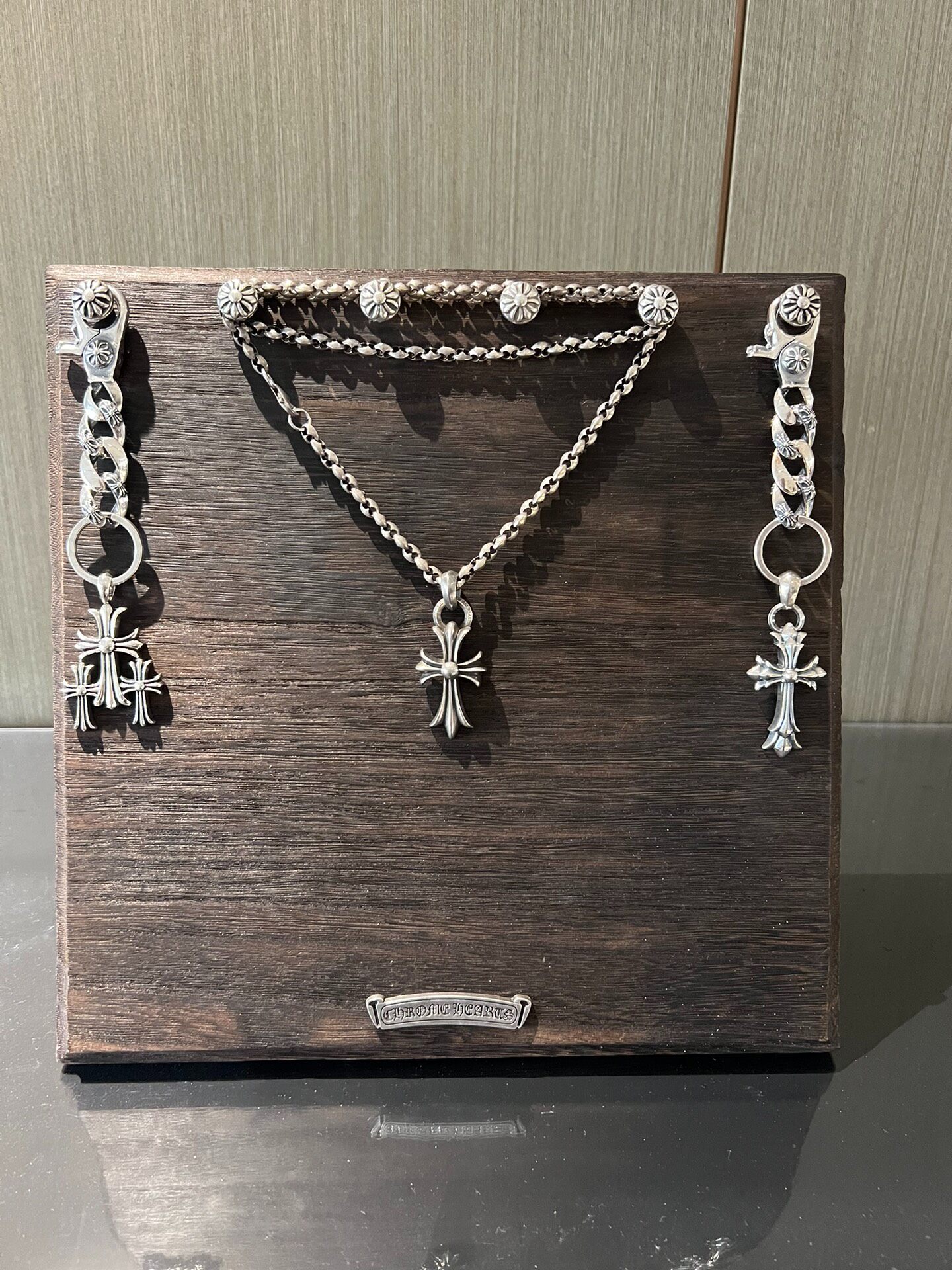 Antique Tray, Jewelry Display, Necklace Hanger