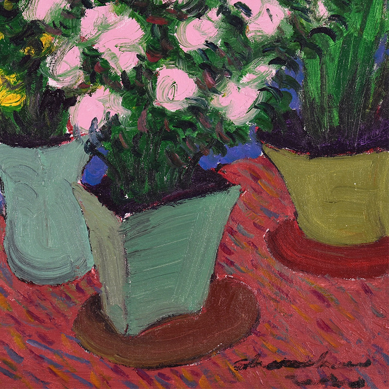 陈超 花卉 手绘花卉油画 原创孤品