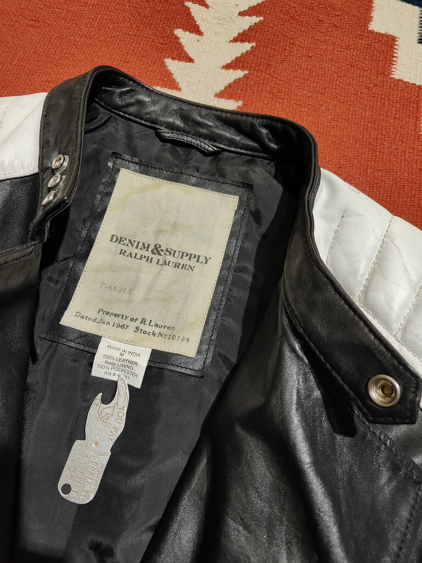 RRL Ralph Lauren Vintage Motorcycle Jacket — back