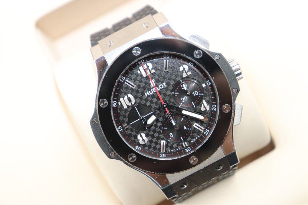 9万][9.5新]宇舶手表男计时红魔指针自动机械表 j130