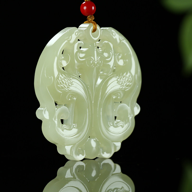 有凤来仪 省级大师王朝安和田玉黄玉仿古凤挂件吊坠男女30.99g