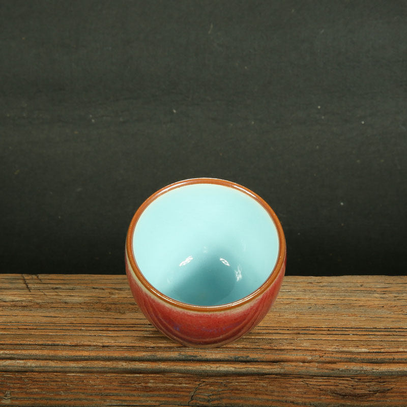 主人杯 钧瓷茶杯 矿石釉高温烧制 禹州非遗传承人 何世超