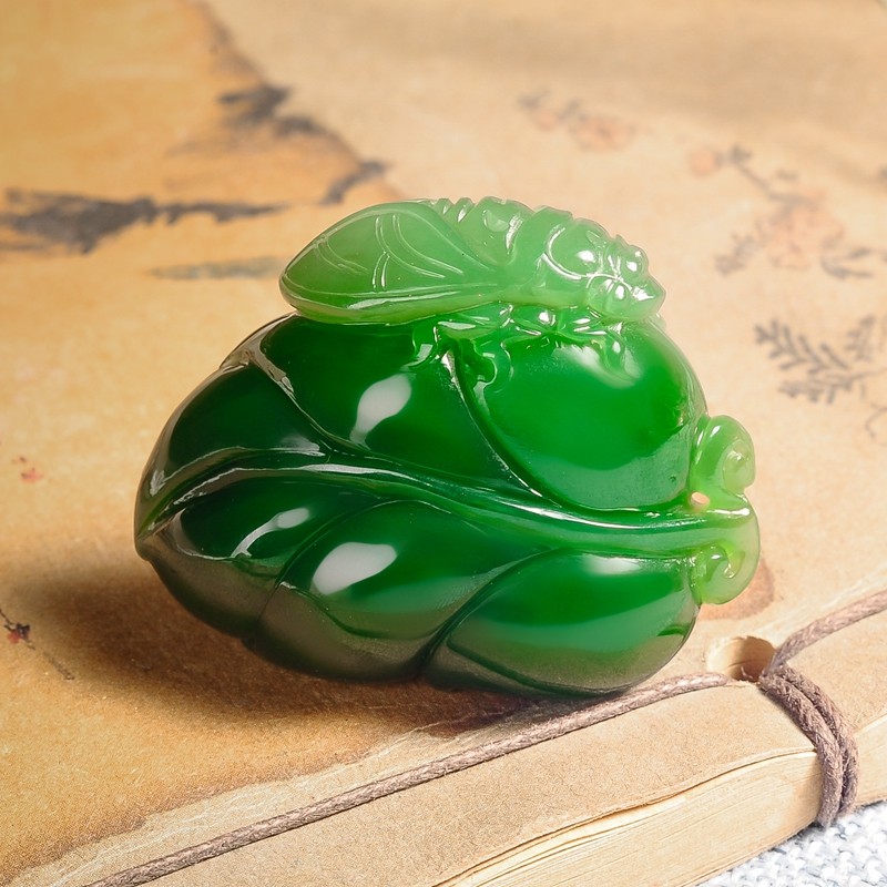 中国玉雕大师魏玉忠 【一夜成名】和田玉碧玉蝉吊坠23.97g