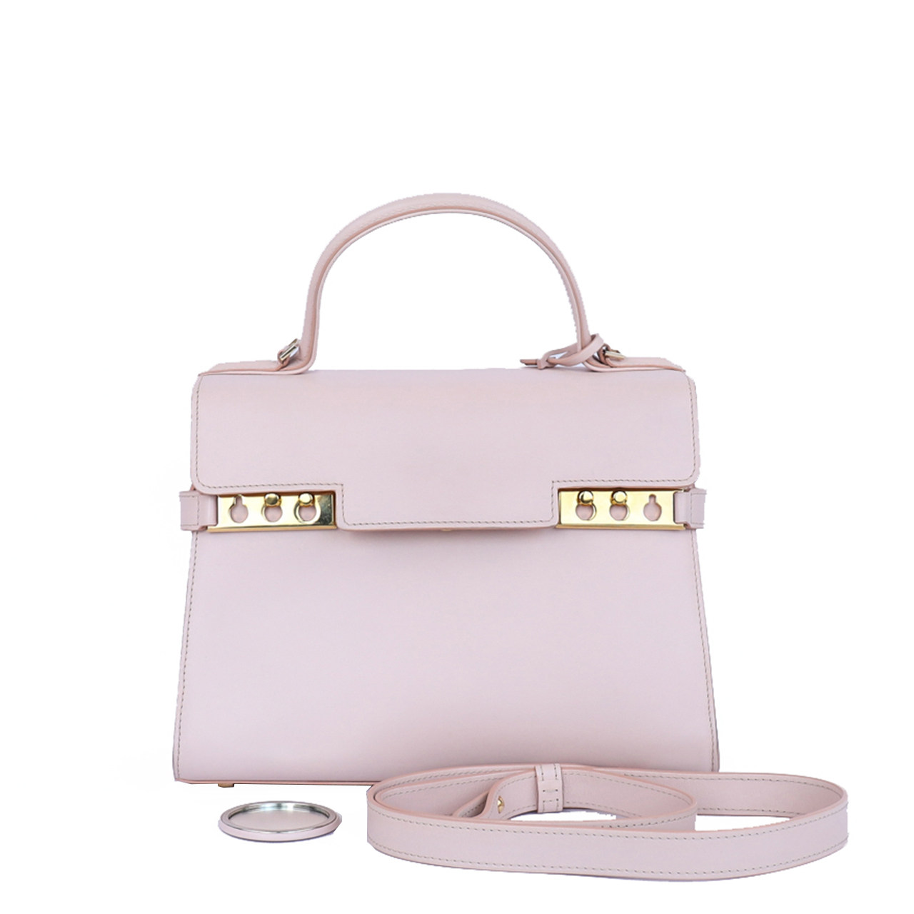 5新]德尔沃delvaux女粉色tempete手提单肩包参考5.1w