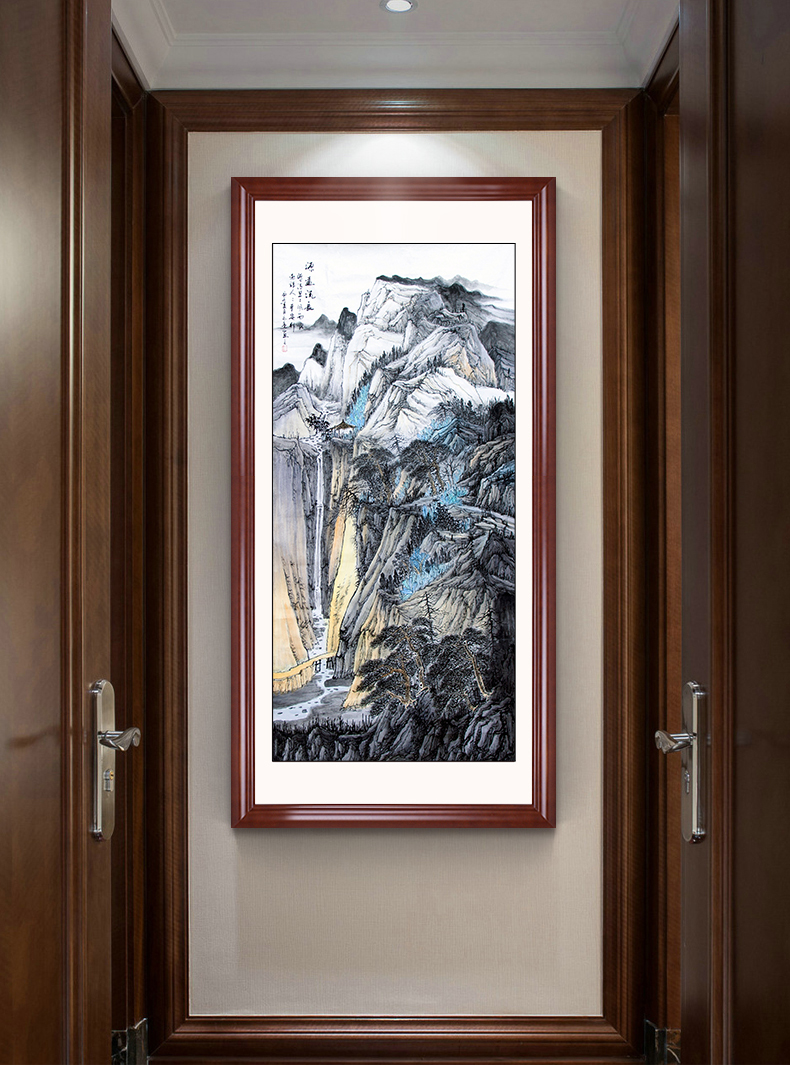 【1元起拍】梁永亮《源远流长》客厅水墨山水画真迹新品