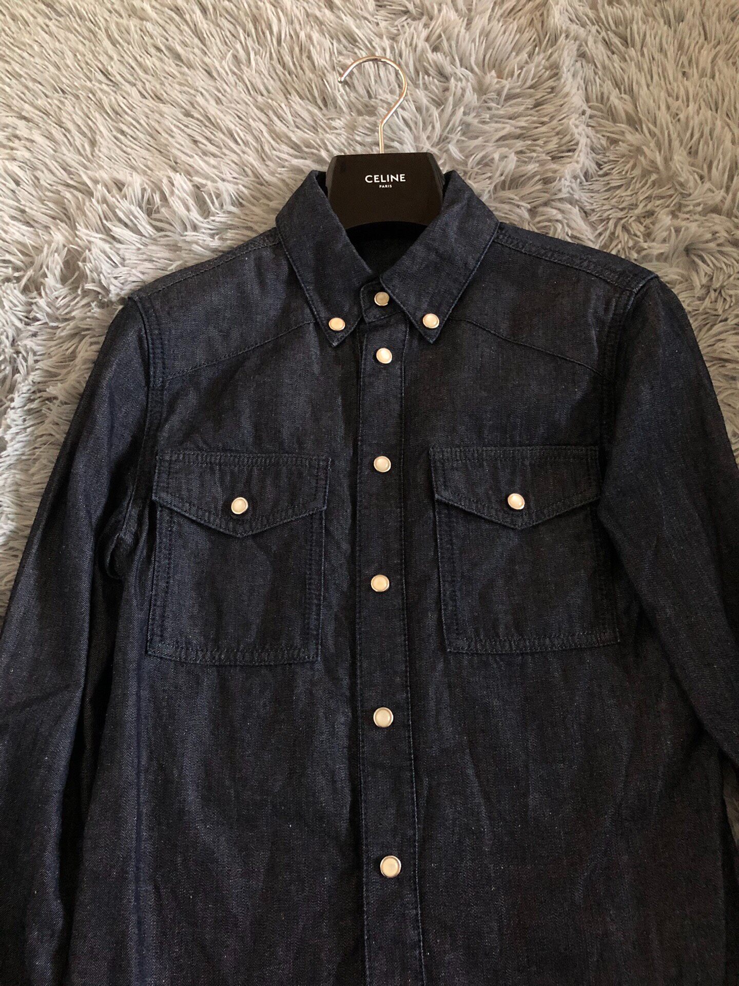 Givenchy Back Logo Denim Shirt Jacket — front