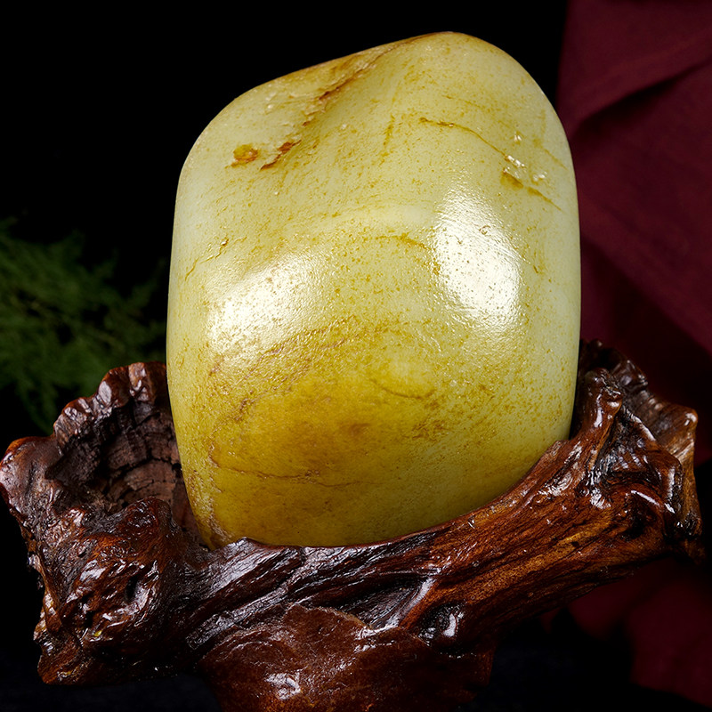 新疆和田玉细腻油润密度过灯毛孔清晰原石原料摆件2074克t