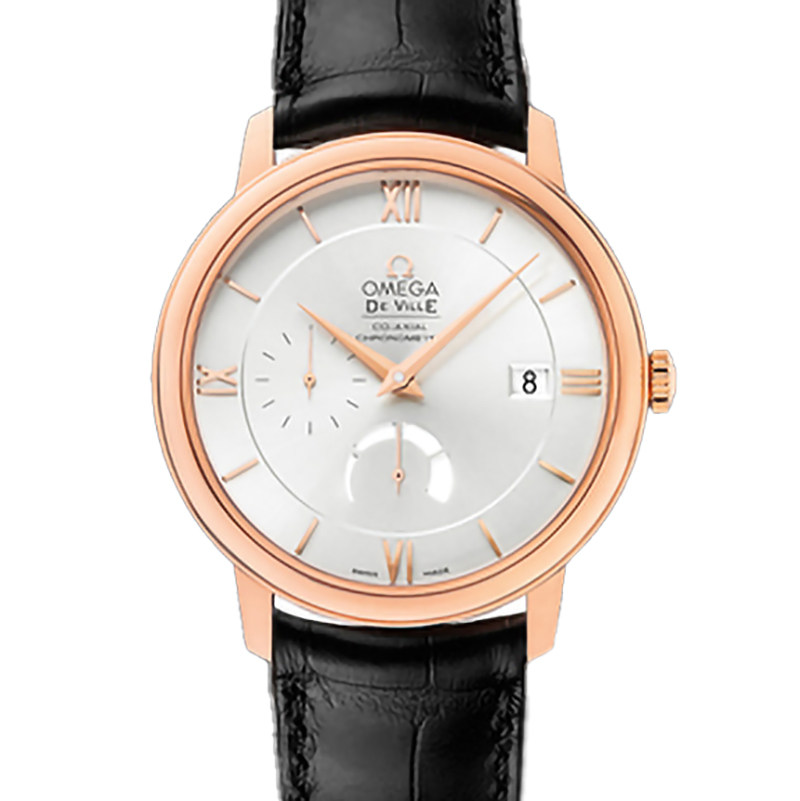 5新]欧米茄碟飞男表424.53.40自动机械18k玫瑰金公价约9.1万