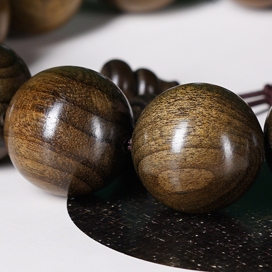 金丝楠阴沉木 小叶桢楠18mm佛珠手串 快拍闪拍 a3