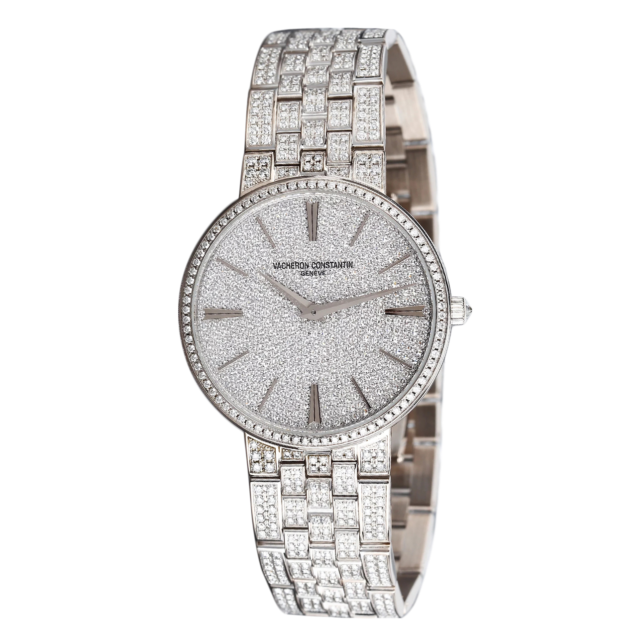 5新]江诗丹顿 公价93.9万 手动机械 镶钻18k白金 男表