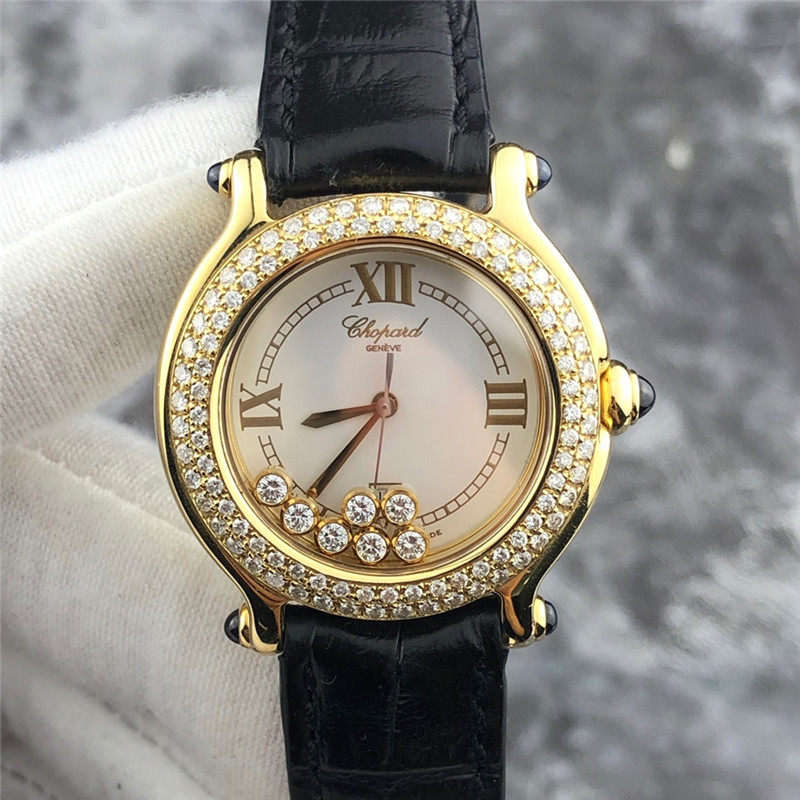 【5折即刻拍】【95新】萧邦快乐钻七颗活动钻外圈后镶钻石英腕表