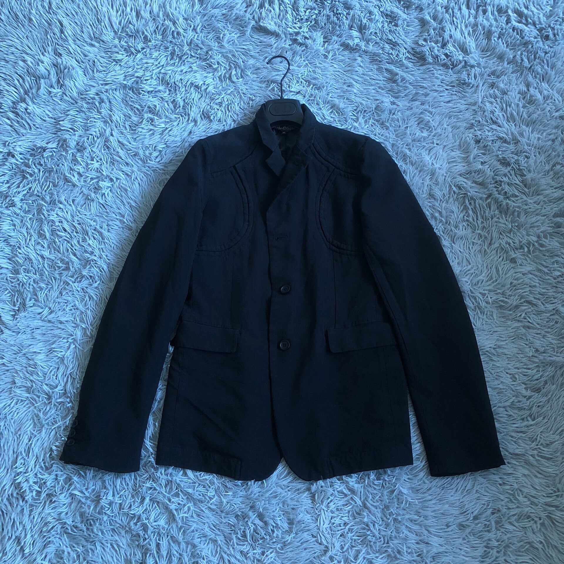 Comme des Garcons Black Structured Blazer — detail