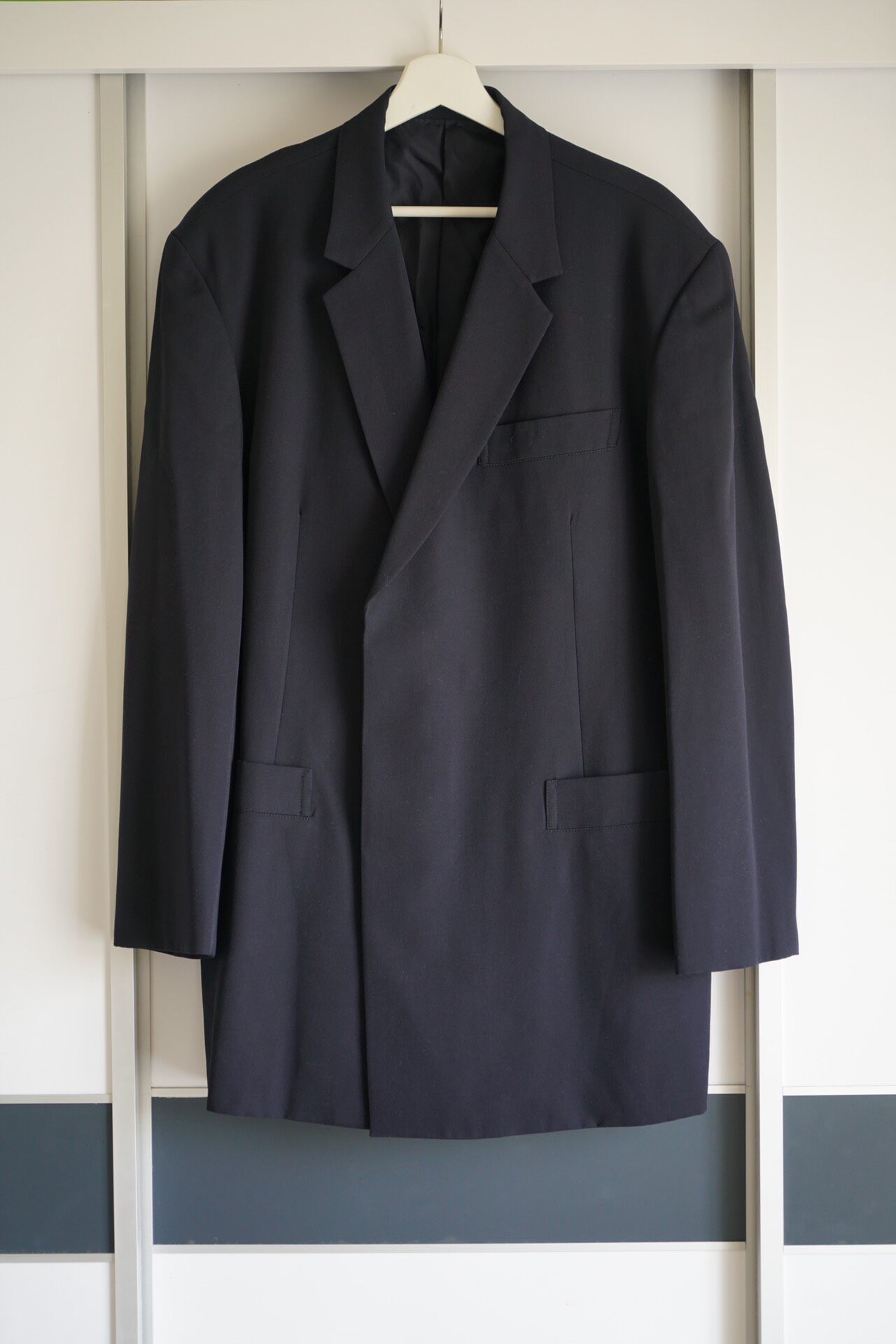 Yohji Yamamoto 94SS Slanted Hidden-Button Suit — front