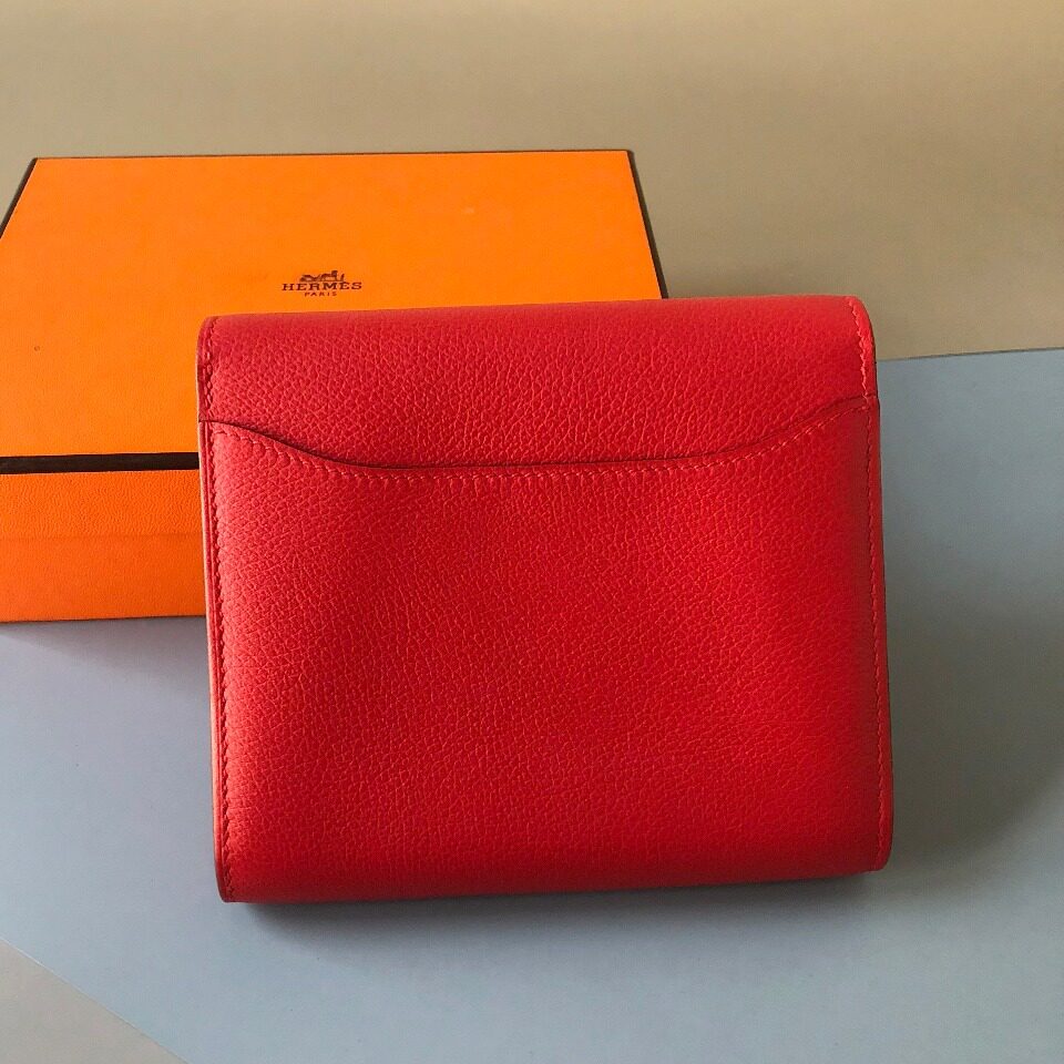 [全新]原膜hermes/爱马仕康康constance13 d刻s皮 大h标志短钱包
