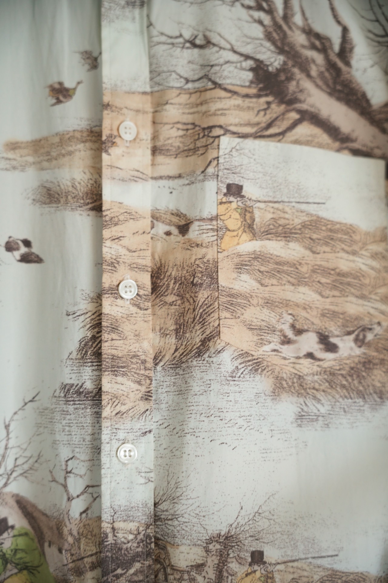Comme des Garcons 16SS Oil Print Shirt — label