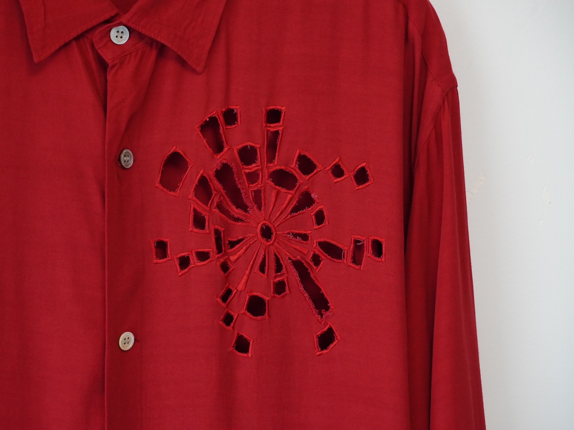 Yohji Yamamoto Firework Cutout Shirt — front