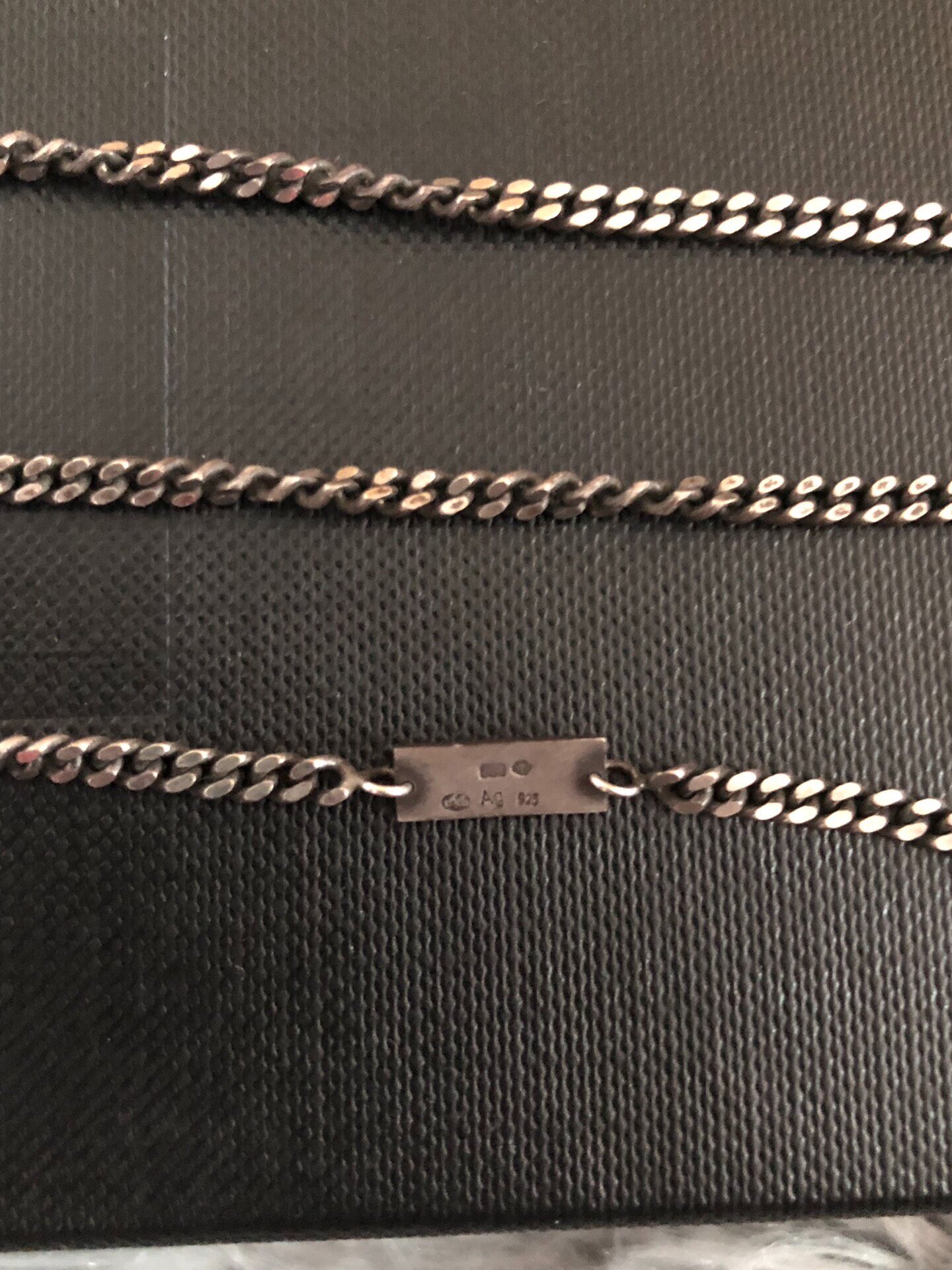 Saint Laurent 16SS Silver Music Note Necklace — label