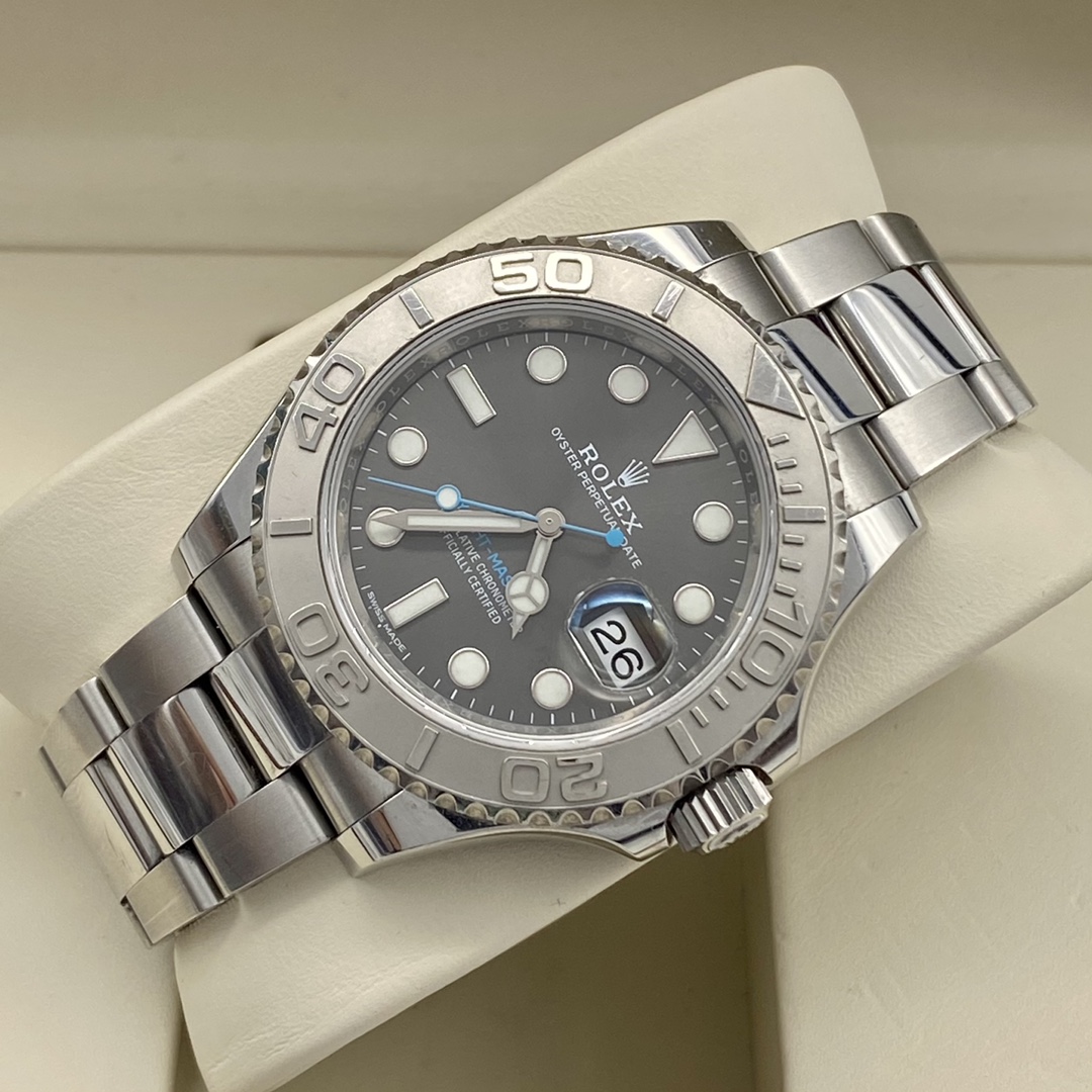 「98新」劳力士游艇名仕型系列40表径男士手表自动机械铂金精钢