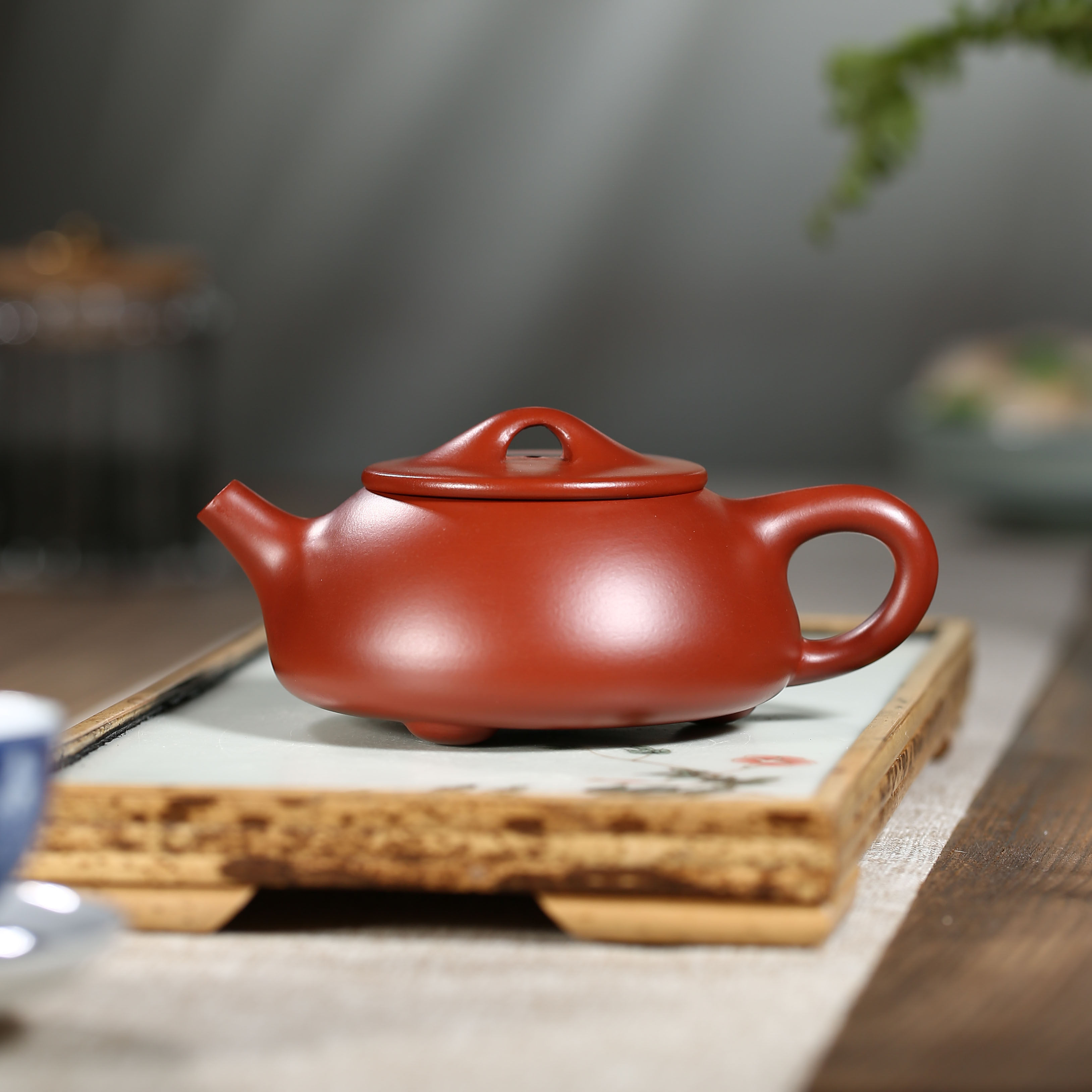 国工 董老师 全手工景舟石瓢 原矿朱泥200cc 紫砂壶 附持壶照