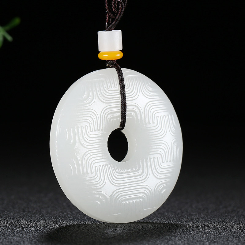 【羊脂白玉】和田玉怀古情深仿古玉佩挂件吊坠瓶41.473g