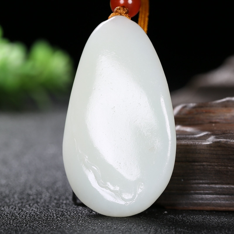 【普贤观音】细腻油润和田玉羊脂玉男女款吊坠挂件玉石33.26克