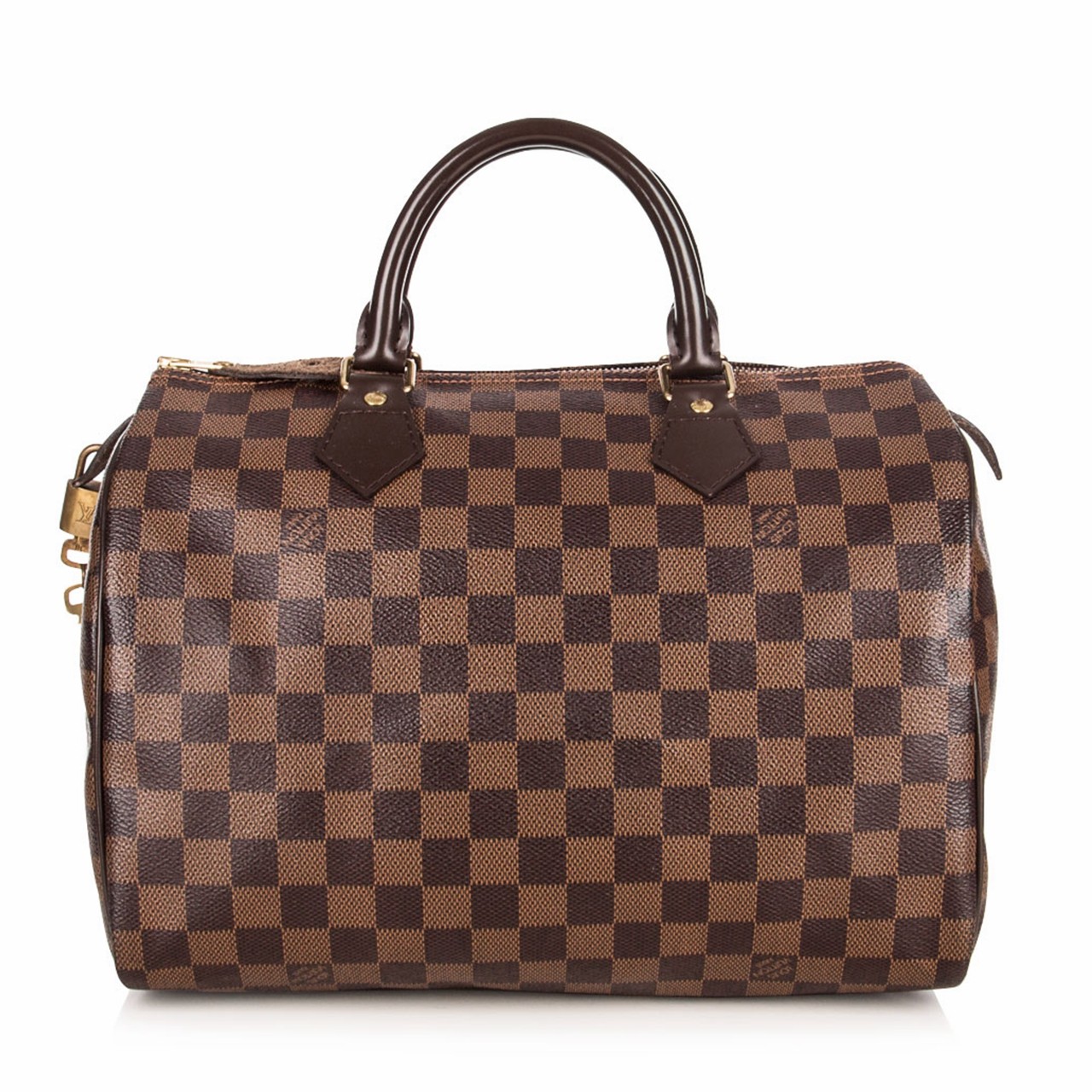 [无保留价][9.5新]路易威登lv女士speedy棋盘格手提包wdd