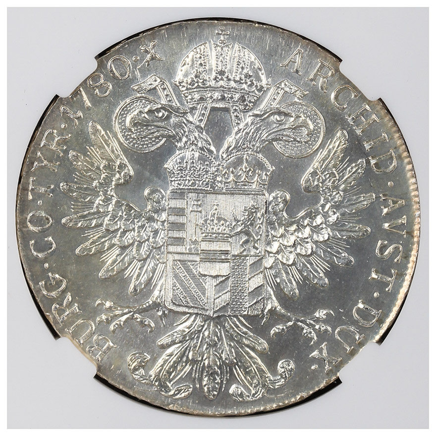 2780号奥匈帝国银币ms67美品