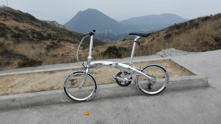 大行抛光银PAA095折叠自行车超轻9kg星芒轮组，现在退