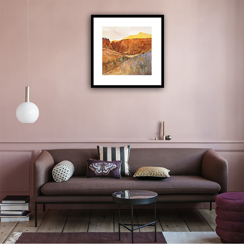 【新客8折】夏欢欢《郊外》 纸本水彩画 拍卖 xhh005新中式客厅