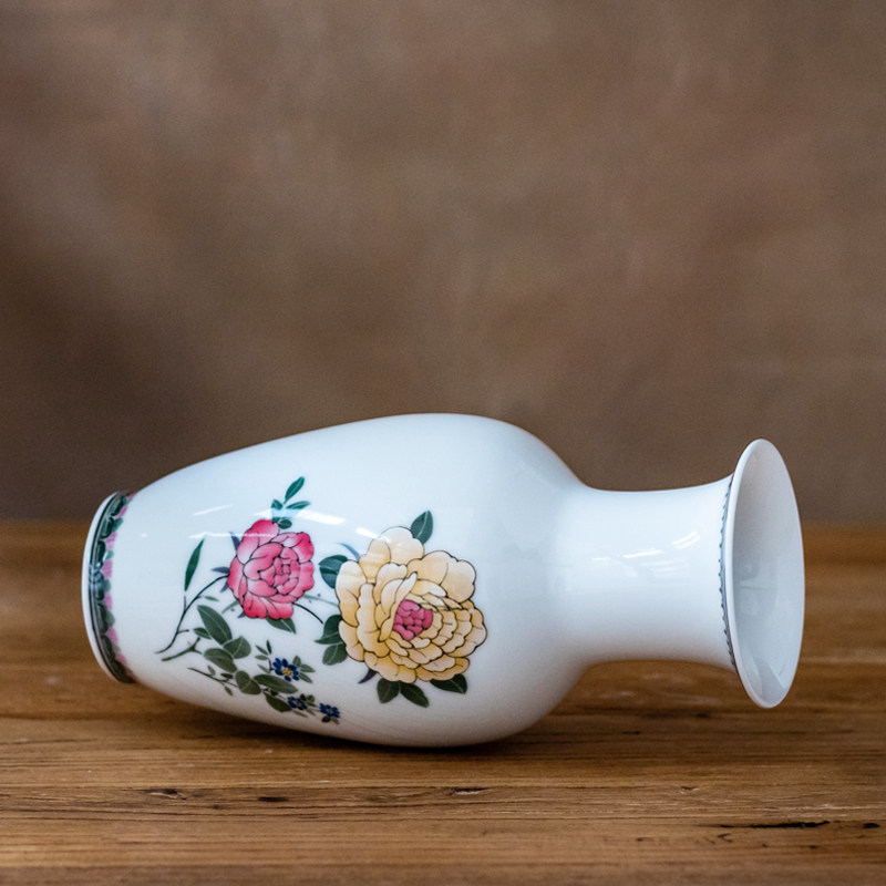 官窑收藏 系80年代专属用瓷 绝迹洪江大球泥 纯手绘花瓶摆件
