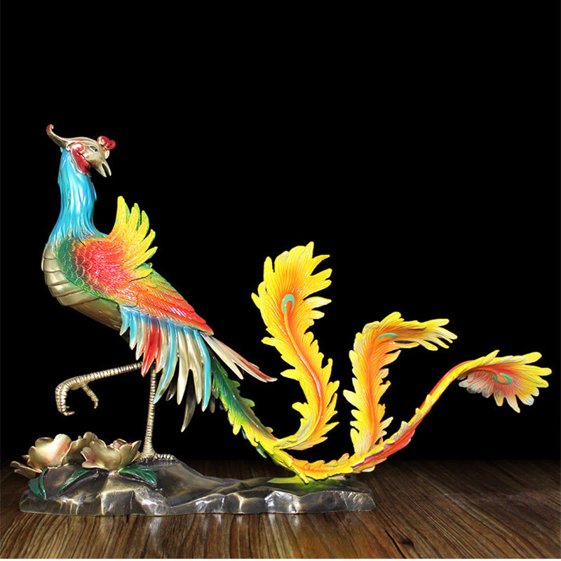 【百鸟朝凤】铜雕摆件 美观 收藏