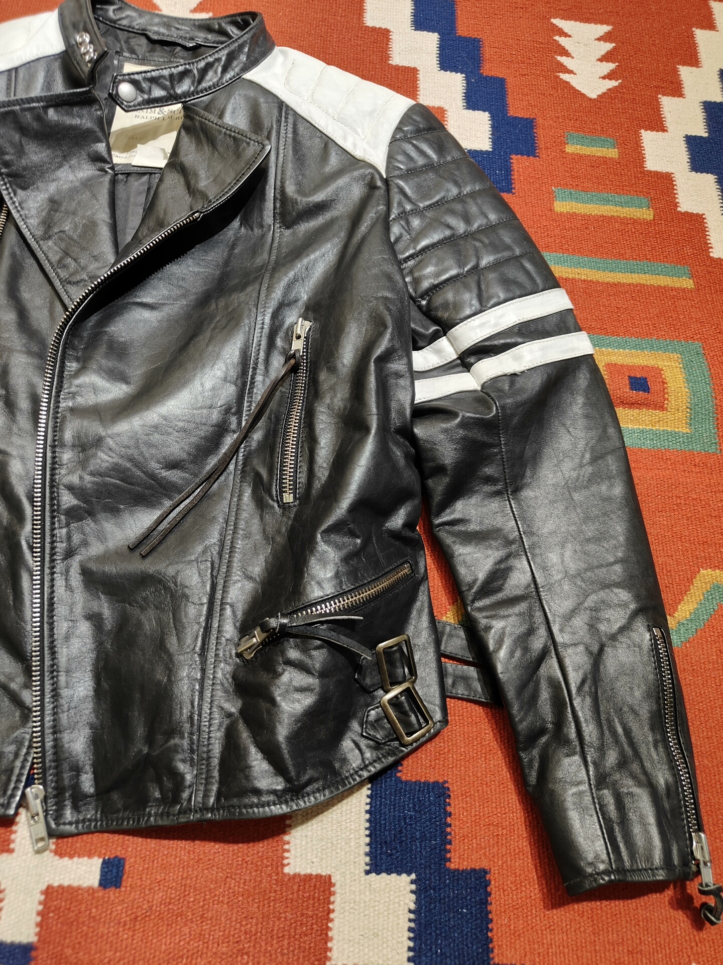 RRL Ralph Lauren Vintage Motorcycle Jacket — detail