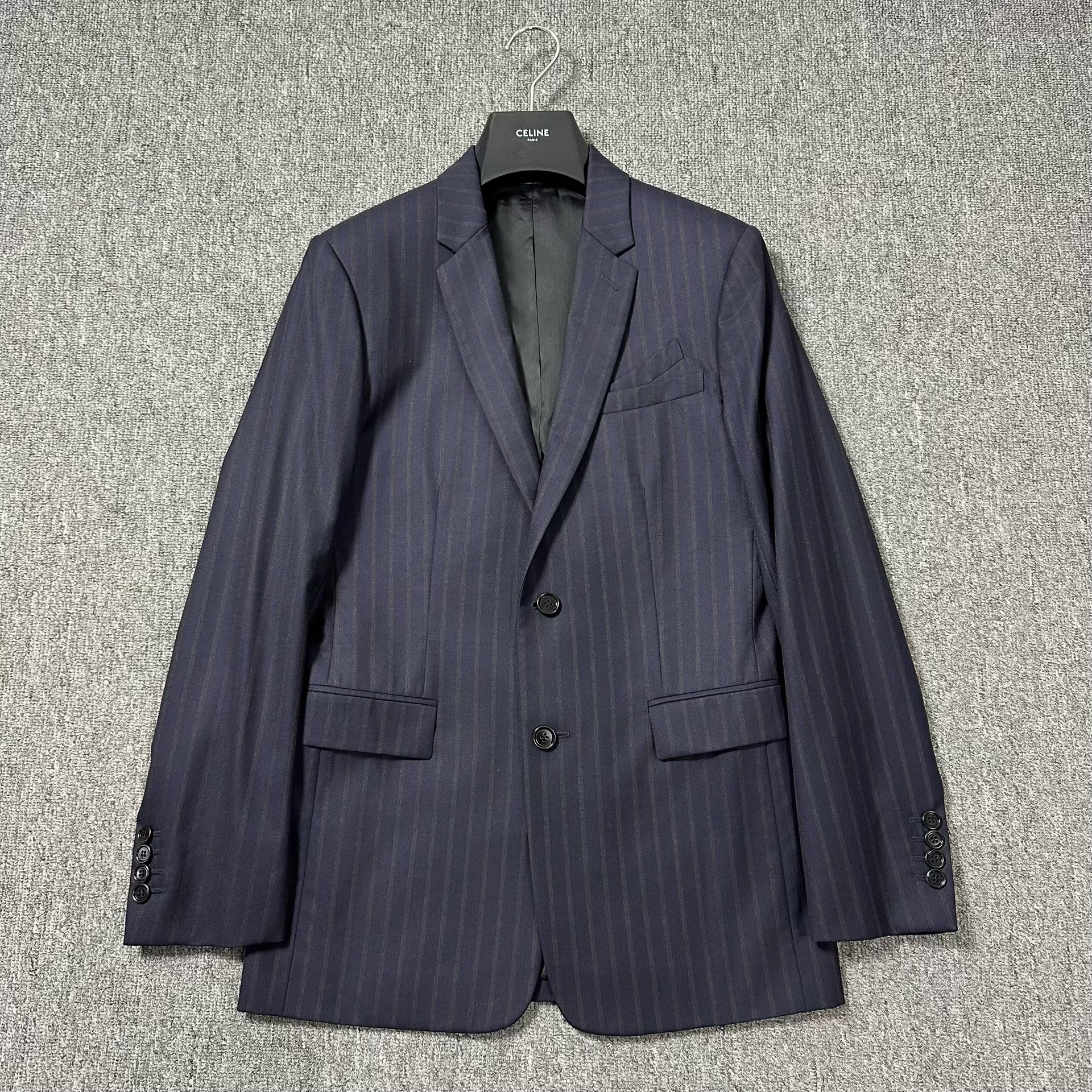 Dior Dark Blue Pinstriped Three-Piece Suit