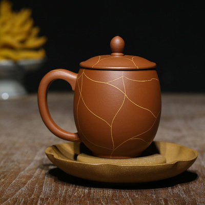 藏壶者 国高工【全手工冰纹龙蛋杯】 原矿清水泥 宜兴紫砂杯 茶杯