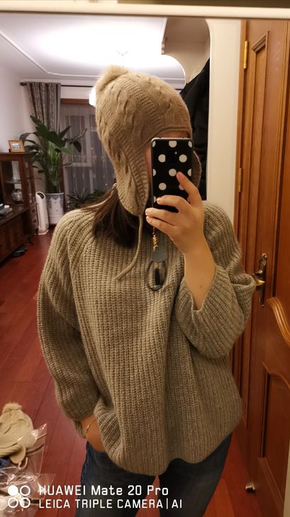 蒙古国女款羊绒帽100%