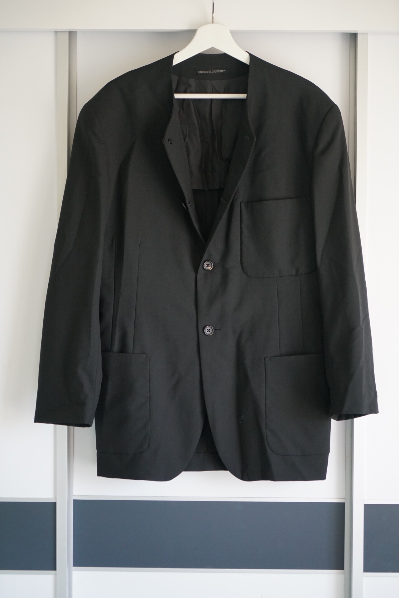 Yohji Yamamoto 95ss Collarless Jacket — front